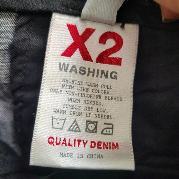 X2 Denim Cuffed Shorts / Darker Denim / Cotton / Size 10 - Picture 5 of 7